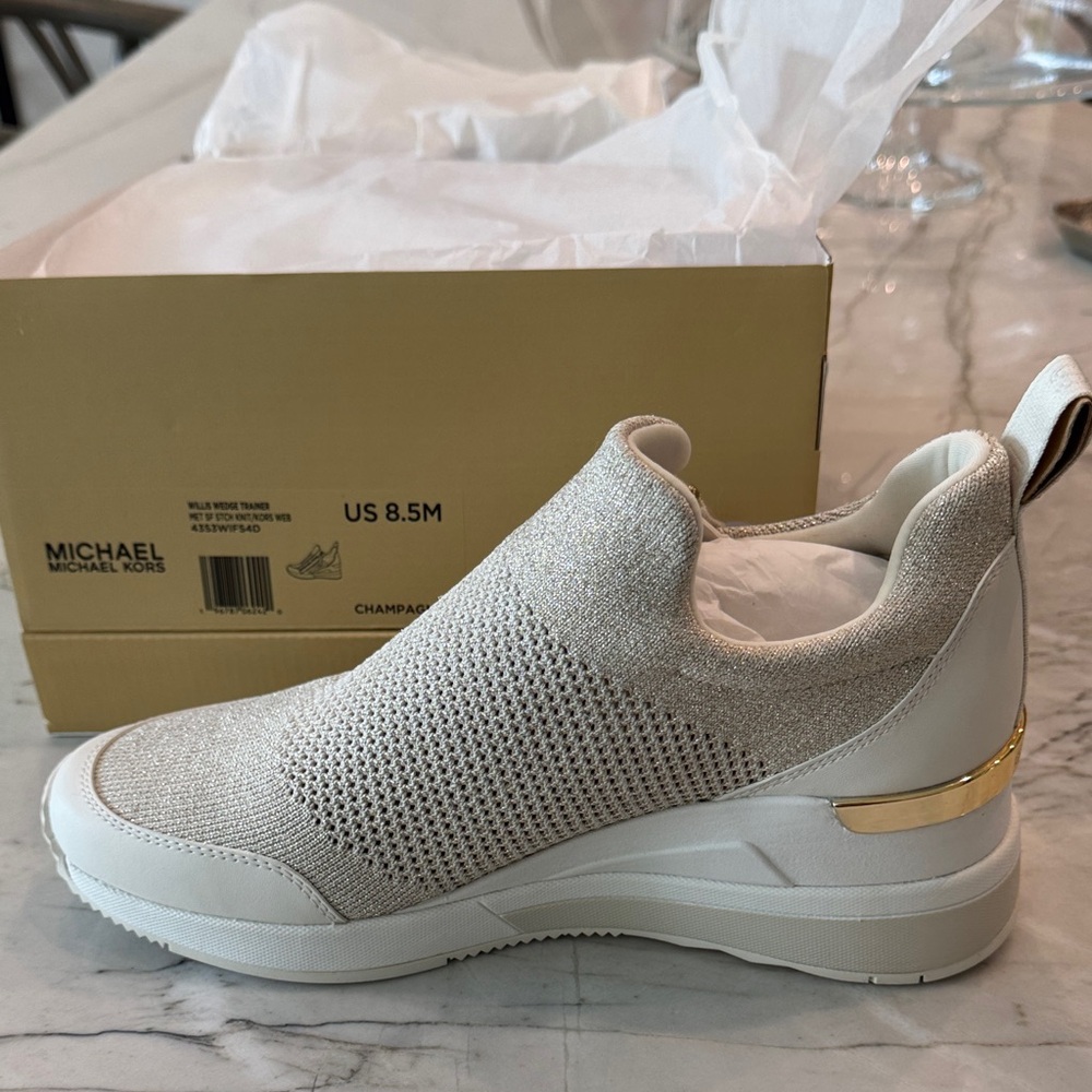 Michael Kors Women's Champagne Slip-On Sneakers